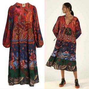 Farm Rio Mixed Prints Tunic Dress size M